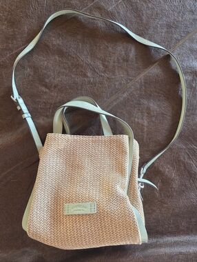 American Leather Co Auburn Woven Convertible Crossbody Bag